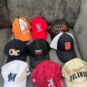 Lot of 9 hat caps